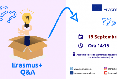 Erasmus+ Q&A: Oficiul Național Erasmus+ lansează campania de informare dedicată Programului Erasmus+, ediția 2019